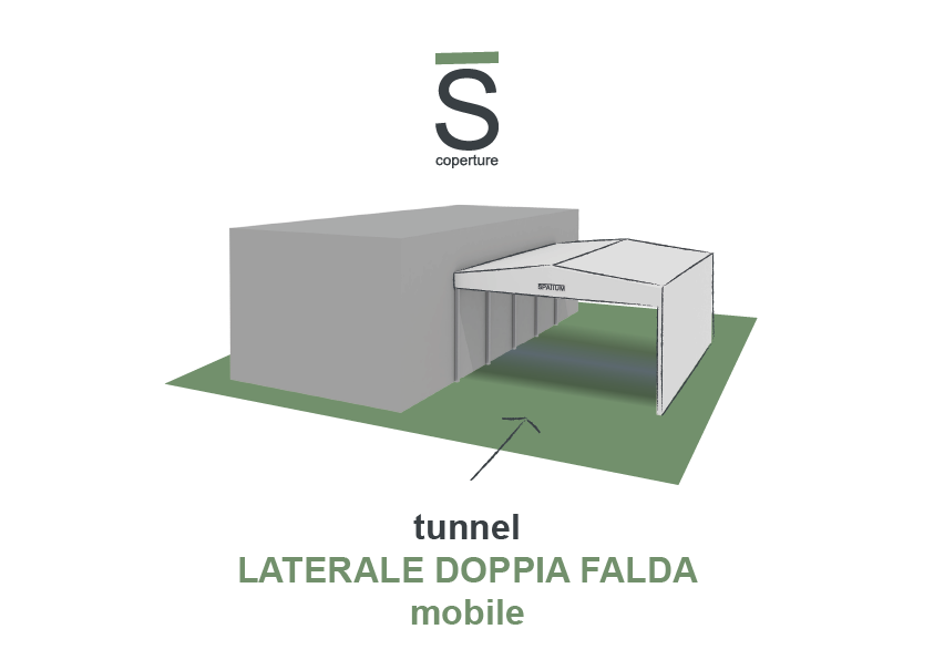 Tunnel laterale doppia falda mobile
