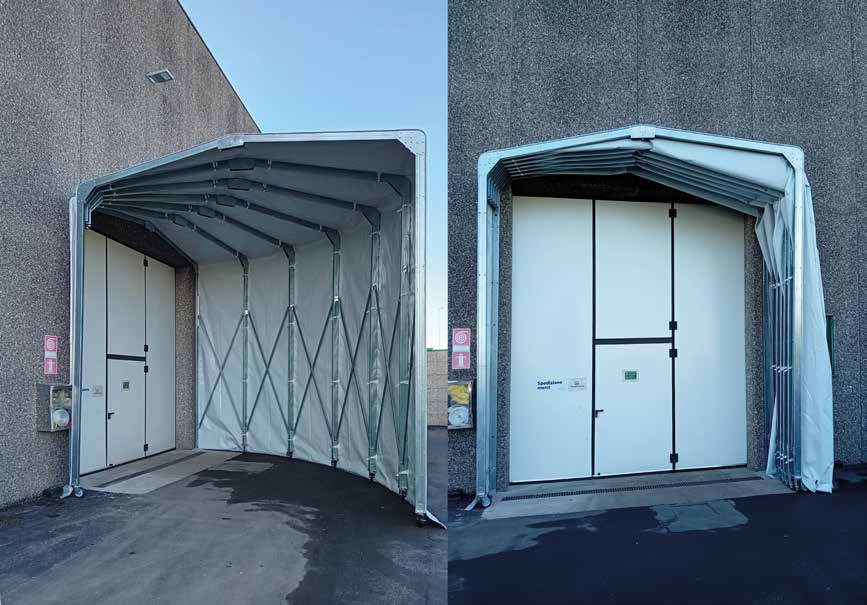 Tunnel mobile industriale a Chiocciola in acciaio e PVC