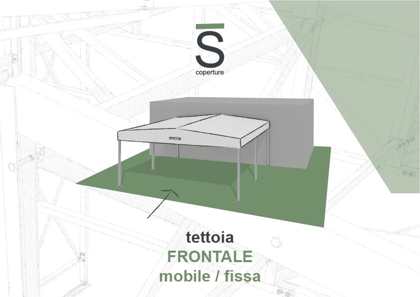 Tavola disegno tettoia frontale mobile e fissa by Spatium