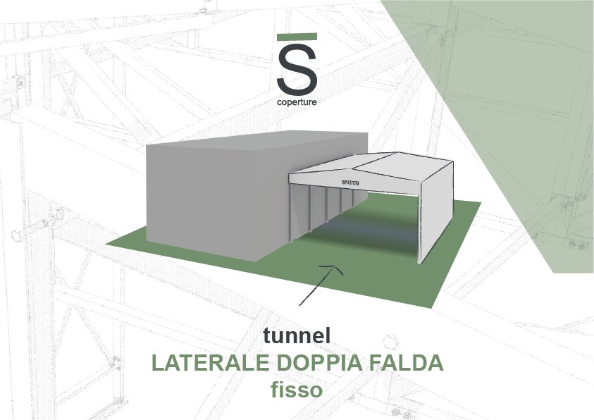 Disegno tunnel laterale doppia falda fisso