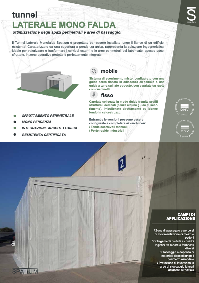 scheda prodotto tunnel industriale laterale