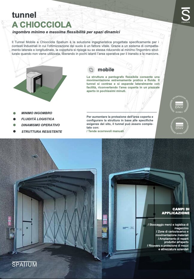 scheda prodotto Tunnel mobile a Chiocciola