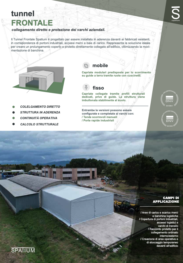 Tunnel industriale mobile in PVC