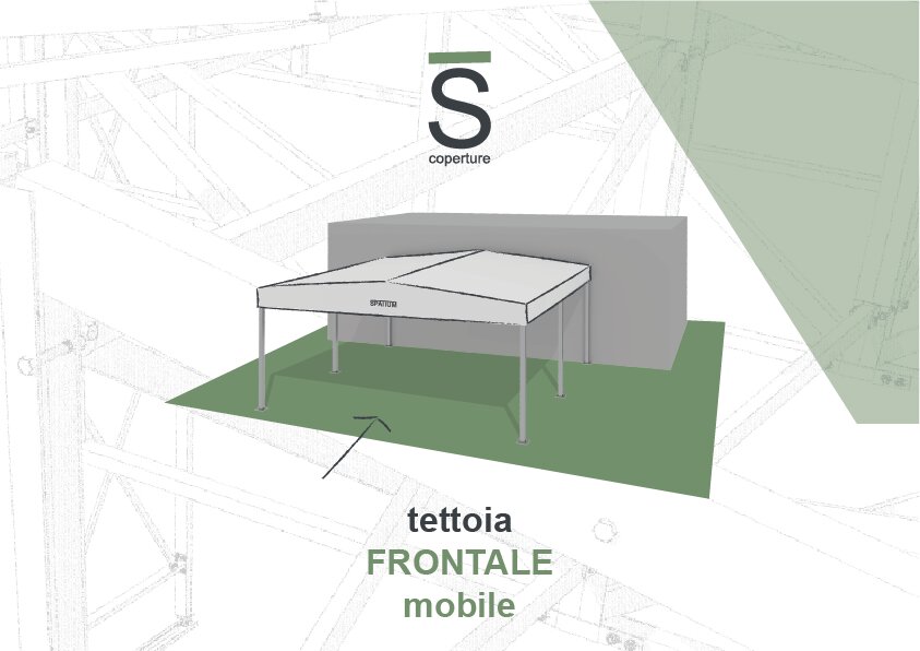 Render tettoia frontale mobile Render tettoia frontale mobile