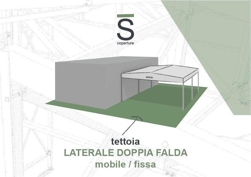 Tettoia laterale doppia falda mobile e fissa Tavola Disegno Spatium