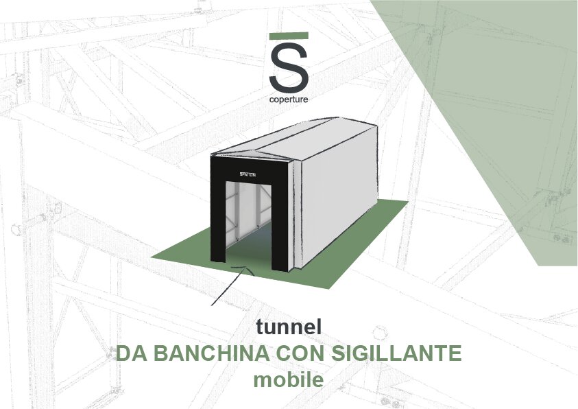 Disegno tecnico tunnel da banchina con sigillante Disegno tecnico tunnel da banchina con sigillante